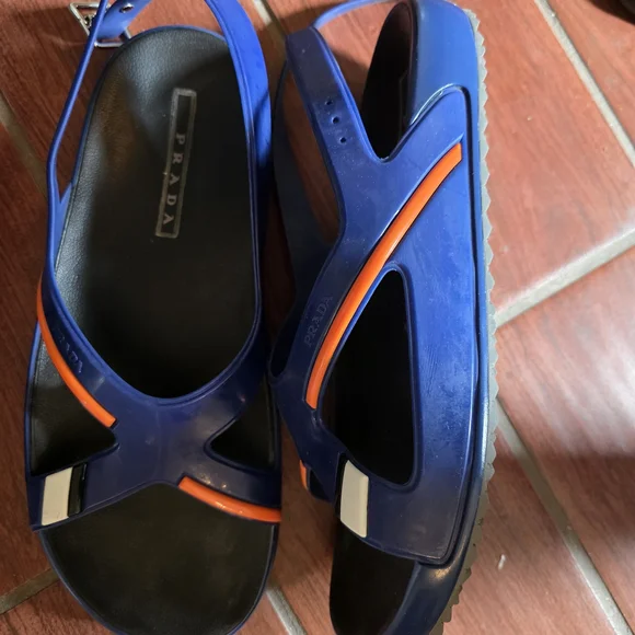 Prada Blue and Orange Sandals - Picture 3 of 5